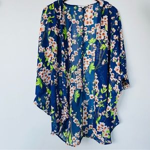 Floral Chiffon Kimono Wrap